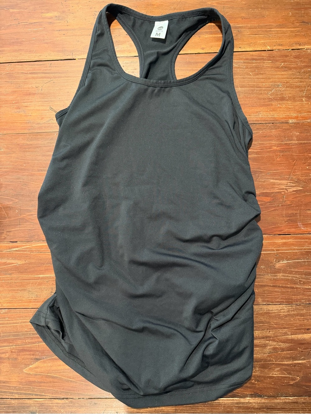 Senita Athletics Maternity Black Racerback Tank Top